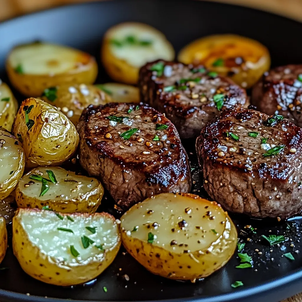 Garlic Butter Steak and Potatoes Skillet