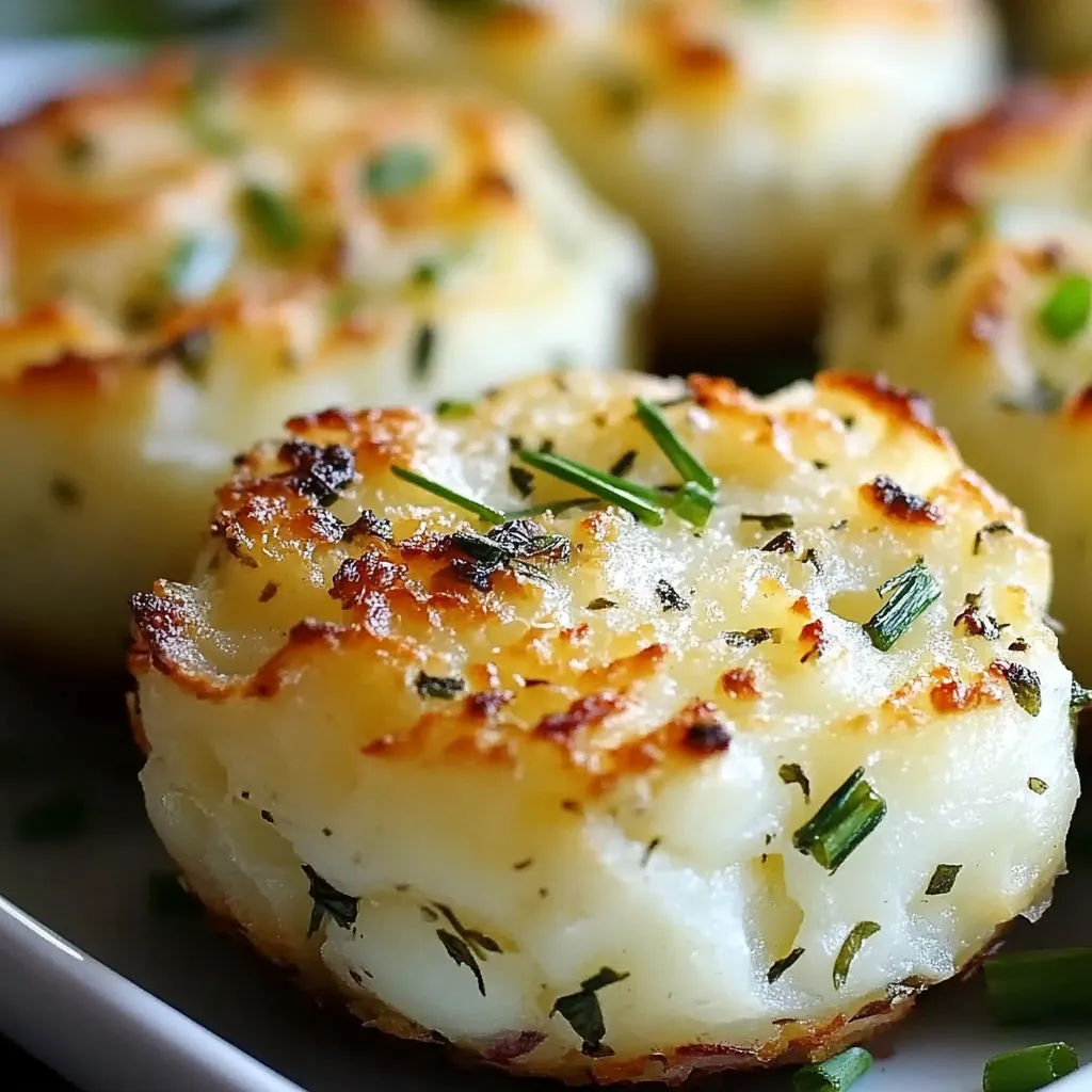 Garlic Chive Mashed Potato Puffins