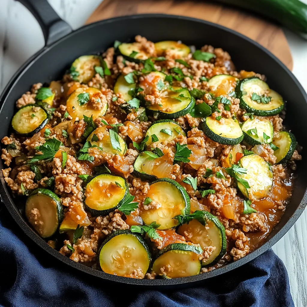 Ground Turkey and Zucchini Skillet