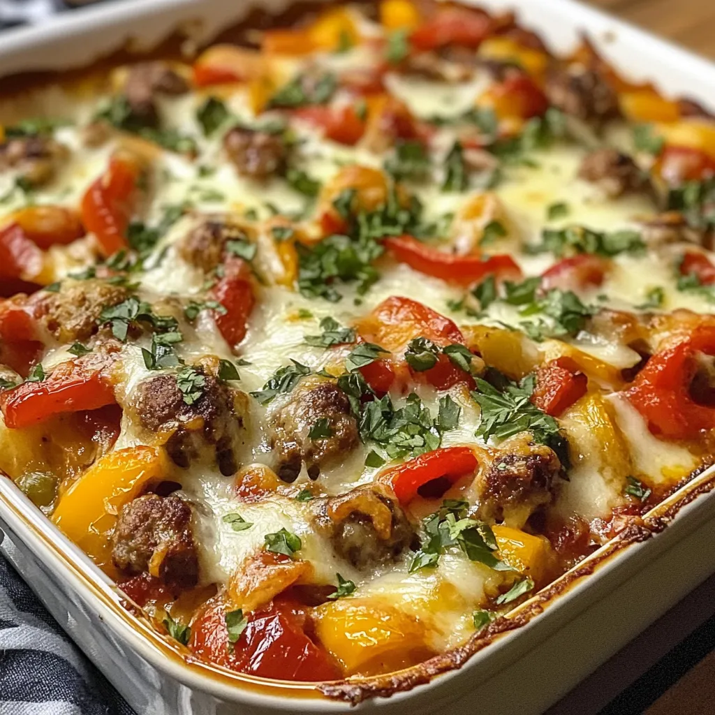 Italian Sausage & Pepper Casserole