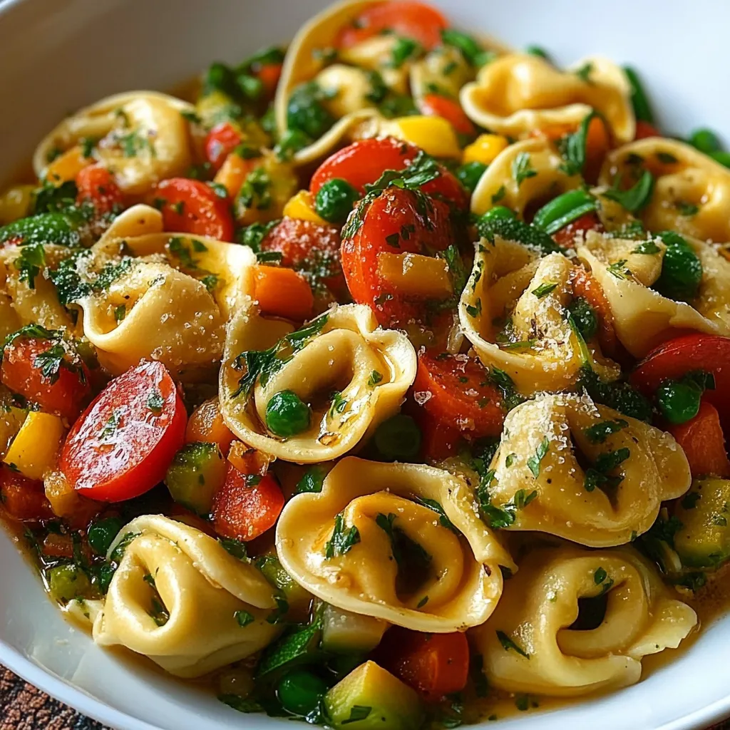 Light Cheese Tortellini with Summer Veggies