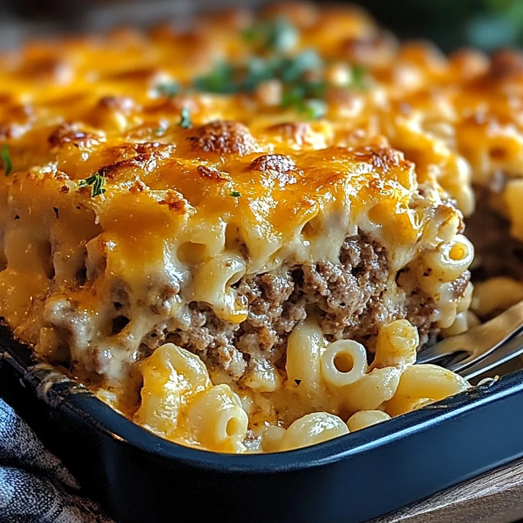 Mac and Cheese Meatloaf Casserole