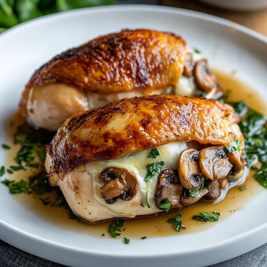 Healthy Mushroom Stuffed Chicken Breast