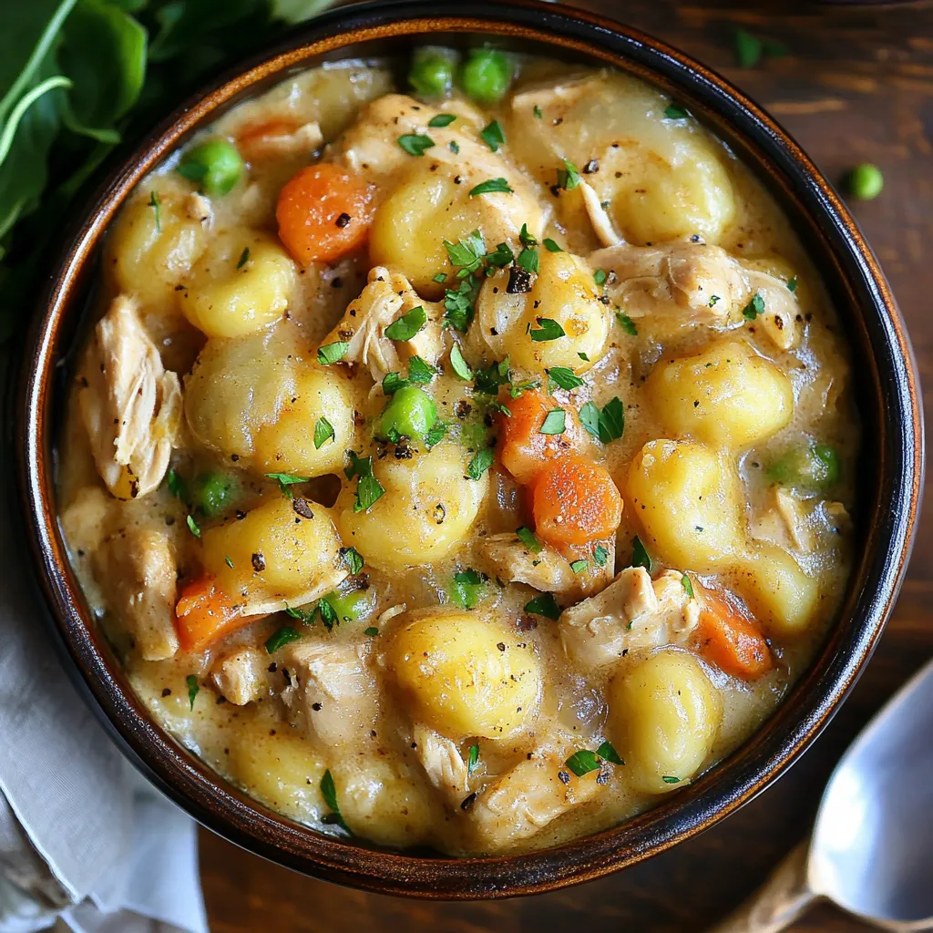 One Pot Gnocchi Chicken Pot Pie