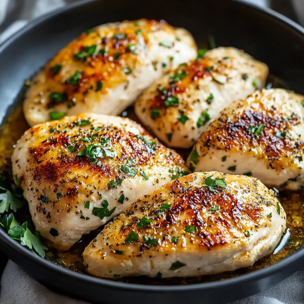 Perfectly Juicy Pan-Seared Chicken Breasts